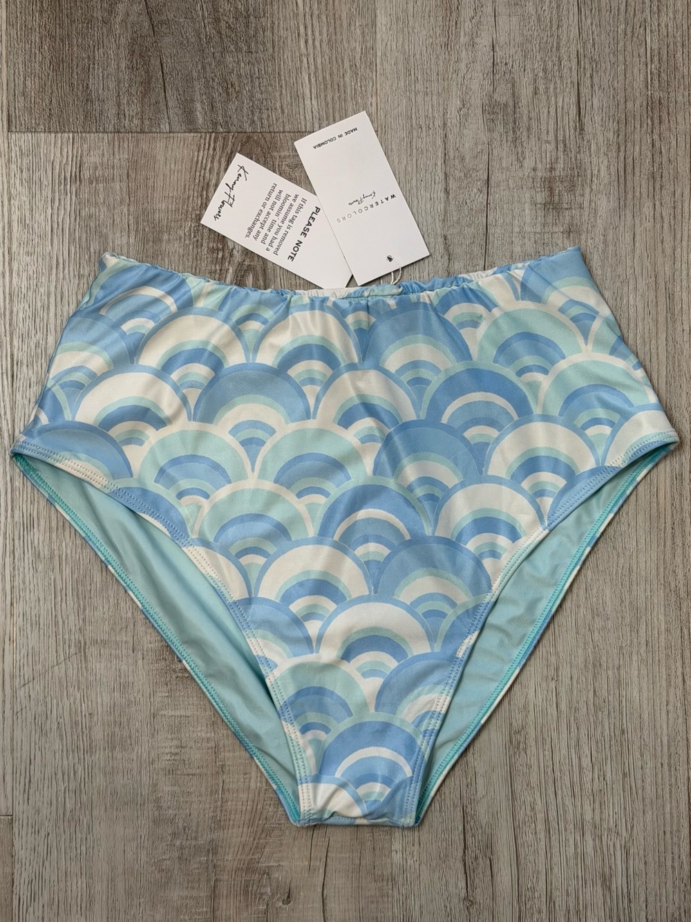 Kenny Flowers Watercolors The Anguilla High-Waist Bikini Bottom Women’s Size XL